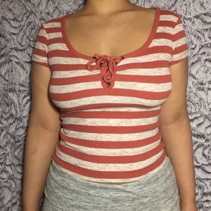 BRAND NEW Forever21 striped top w/ tie detail 💗